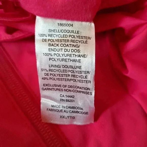 Women's Pink Packable Rain Jacket - Picture 12 of 14